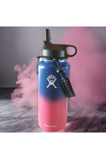 Hydro Flask Vacuum Insulated Stainless Steel Water Bottle With Lid, Grip System And Straw