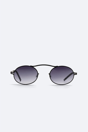 Avva Men's Black Round Hand Made Sunglasses A41Y8809