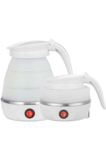 Denx 600ml Foldable Electric Kettle Portable Small Outdoor Travel Kettle Telescopic Electric Kettle