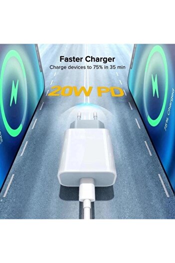 Etiget İphone 11/12/13/14 Pro Max Uyumlu Şarj Aleti 20w Type-c Power Adaptör Type-c To Lightning Kablo Seti