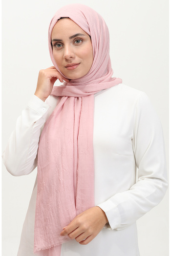 sefamerve Madame Mary Bamboo Kraş Shawl 19083-08 Powder