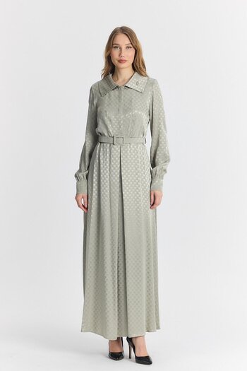 Zühre Φόρεμα Jacquard Belt Λεπτομερές Φόρεμα E-0489