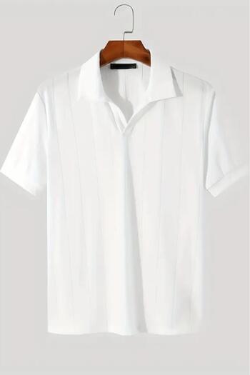 Oksit Ανδρικό πλεκτό μπλουζάκι Quentin ριγέ Lycra Slim Fit Polo γιακά