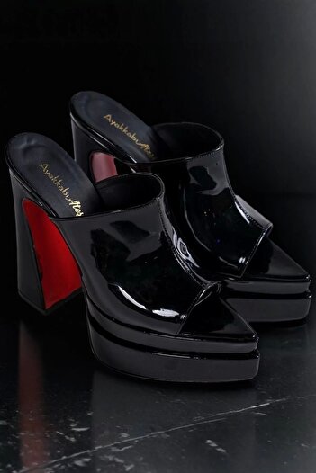 PayBuy Women Elegant Shoes Double Platform Closed Toe High Heeled Slippers Evening Dress Shoes