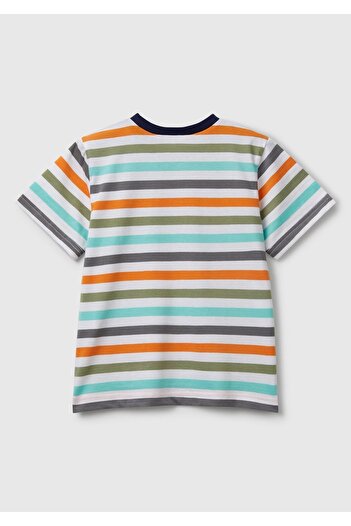 Benetton Μπλουζάκι για αγόρια Mix Bnt-B ριγέ