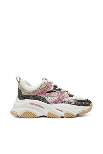 Steve Madden Privy-Wht/Silbsh Sneakers For Women