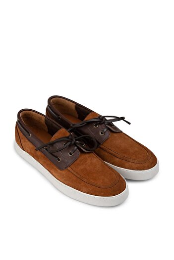 Deery Γνήσια Suede Tan Color Casual Marine Ανδρικά Παπούτσια