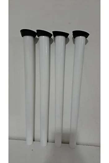 Ema orman 44 cm White Table, Chair Wooden Conical Leg