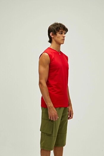 Bad Bear Men's Crew Neck Red T-Shirt - Tribe Tank-top
