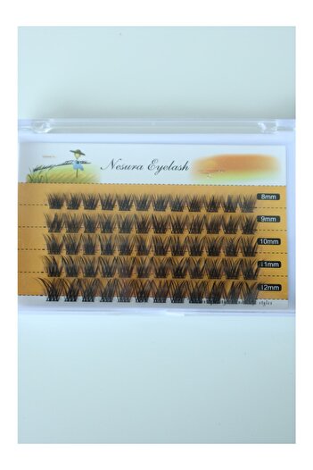 SEBURAM Dolgun Doğal Görünümlü Tekli Demet Kirpik Takma Demet Kirpik 8-12 mm