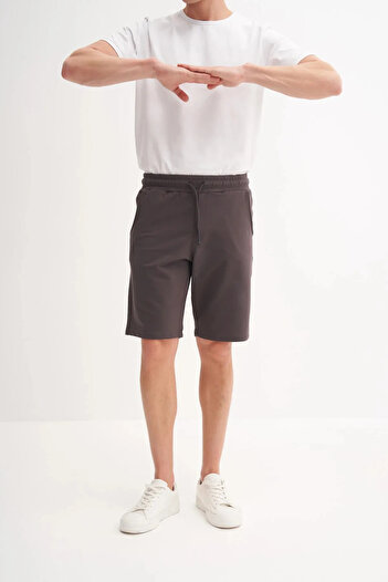 Cazador Men's Anthracite Jazz 6082 Knitted Bermuda Shorts 25Yceeo06082-150