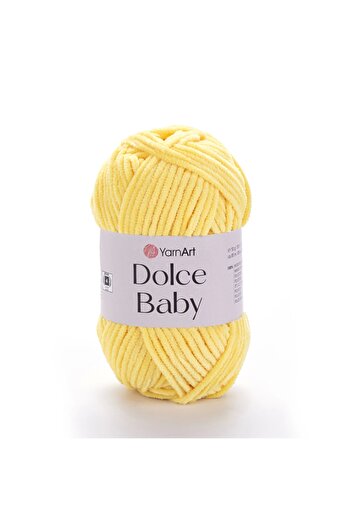 Yarnart Dolce Baby - Kadife, Bebek El Örgü Ipi Sarı-761