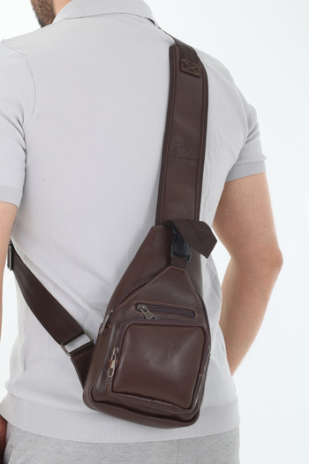 Erzeno Δερμάτινη τσάντα στήθους Bodybag / Τσάντα Messenger / Τσάντα στήθους Cross / Σακίδιο πλάτης μονόχειρα