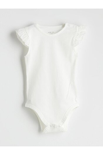 LC Waikiki Crew Neck Basic Baby Girl Snap Bodysuit (S5)