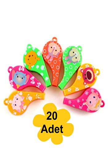 Hyd 20 Pieces of Certificate Gift Colorful Shaped Whistle Birthday Party Presentations Special Gift Toy Whistle