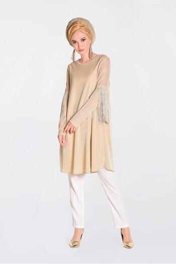 Alvina Silvery Tunic with Taste Sleeves 4324