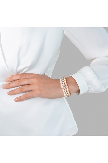 Valero Pearls Perlenarmband 3er Set Armbänder Süßwasser-Zuchtperle multicolor