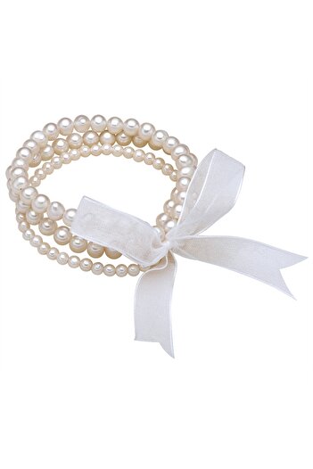 Rafaela Donata Perlenarmband 3er Set Armbänder Süßwasser-Zuchtperle weiß