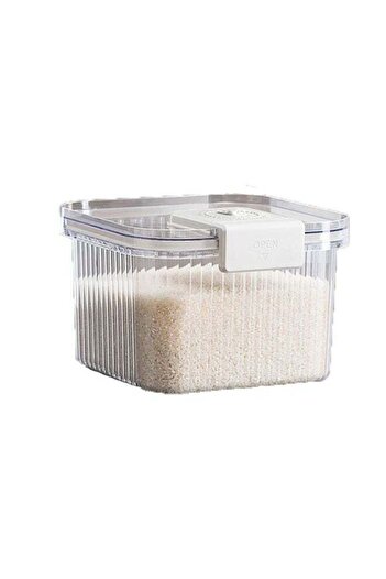 fulina Large capacity food storage box, sealed and insect-proof design, for storing rice, 25x24x17cm, white