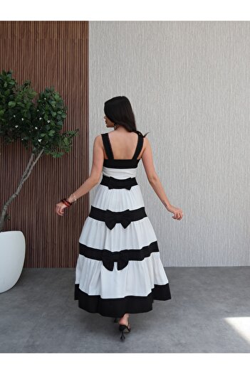 ESRAHELVACI Strappy Linen Dress with Bow on the Back