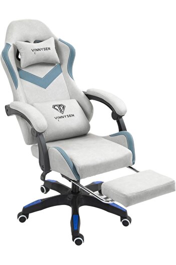 VINNYSEN Gaming Chair Computer Chair, Breathing Fabric Game Chair with Head Pillow and Waist Pillow
