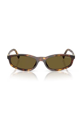 Miu Miu A06S 14L069Z 54 Women's Geometric Marbled Brown Bone Sunglasses
