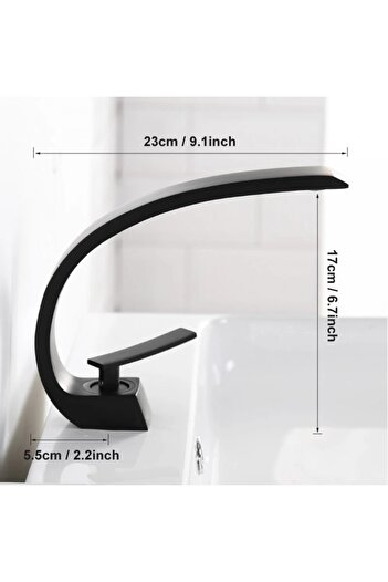 Smack Neo Black modern design washbasin faucet made of black brass SMK022