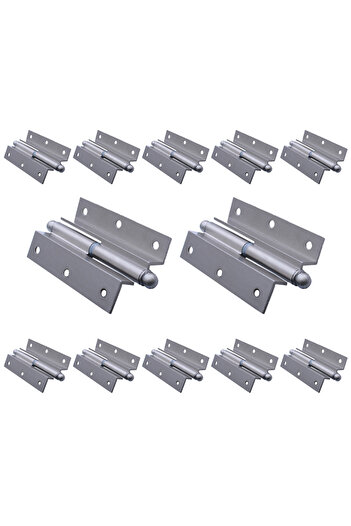 flores Kneeling hinge, made of aluminum, for door, satin, on the right, H 120 mm, 10 pcs / set