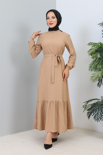 MSK Fashion Φόρεμα Lara Belted Beige