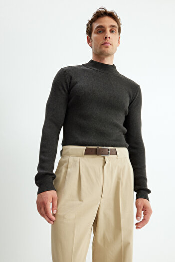Koton Men's Anthracite Sweater (Model Code: 5Wam70022Ht931)