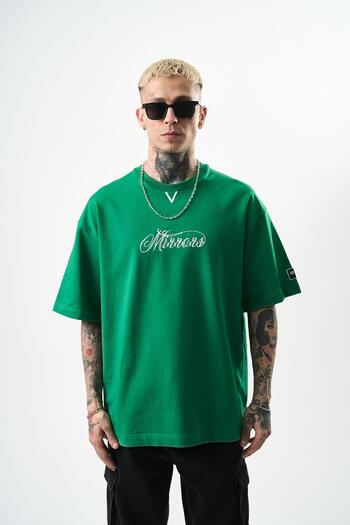 Respire Чоловіча вишита футболка Oversize з дзеркальним ефектом Benetton