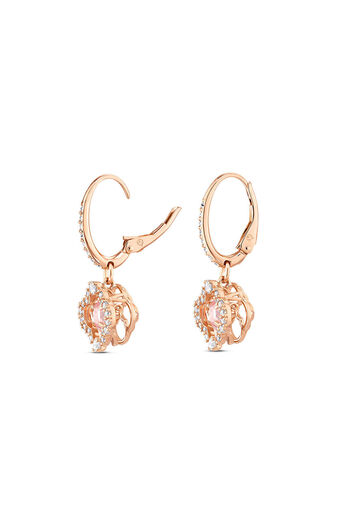 Swarovski 5516477 SparKling Earrings - DC-PE Clover Czmo-Ros