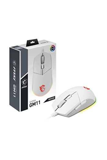 MSI Clutch Gm11 White Rgb Kablolu Gaming Mouse