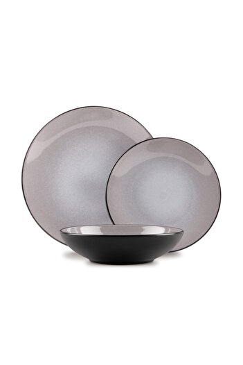 Berlinger Haus 18-piece plate set Taupe Berlinger Haus BH 10002, ceramic