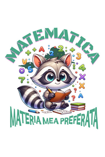StoryGift Romania Sticker Eticheta 50CM cu Sconcs Cu Caiet Matematica Cifre Text matematica Materia Mea Preferat