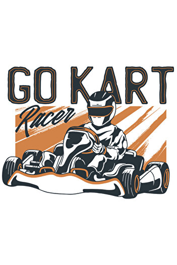 StoryGift Romania Sticker Cu Mesaj In Engleza Go Kart, Racer, Cursa, Casca, Masina, Cu Margini Albe, Pvc Vi