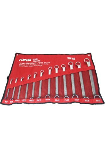 flores CR-VN elbow ring wrenches in case, 6 - 22, 8 pcs / set