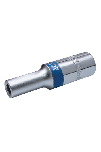 flores Small long socket, 1/4", 9 mm
