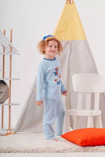 BUUDE 100% Cotton Boy's Pajamas Set with Super Hero Bag and Mask