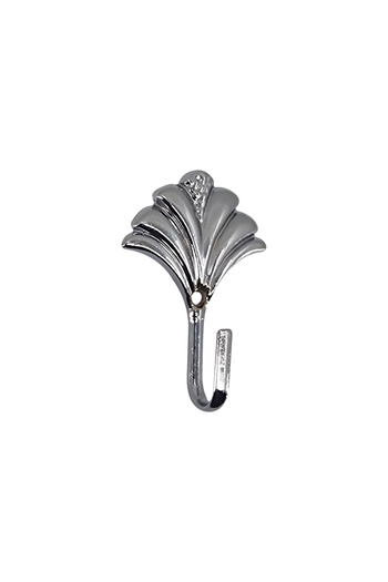 flores Small metal hanger with flower, OZS-3035, chrome, 60 x 85 mm