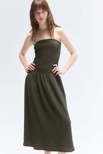 H&M Smocked bandeau dress