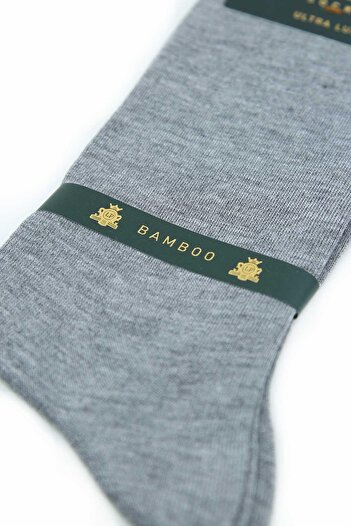 La Pescara Gray Plain 6-Piece Ultra Luxury Bamboo Men's Socks Crp320