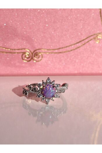 Reorah Collection Rapunzel Dream Sun Opal Yüzük 925 Ayar Gümüş