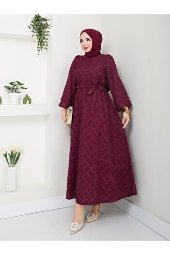 İKLİM LİFE Belted dress with sequin detail