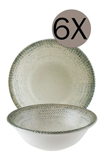 Bonna Porselen Sway Gourmet Bowl 16 cm 400 Cc Set of 6 S-Mt-Swygrm16Ks