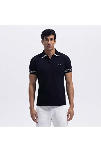 Ellesse Em375-Bk Polo Neck Men's T-Shirt - Black