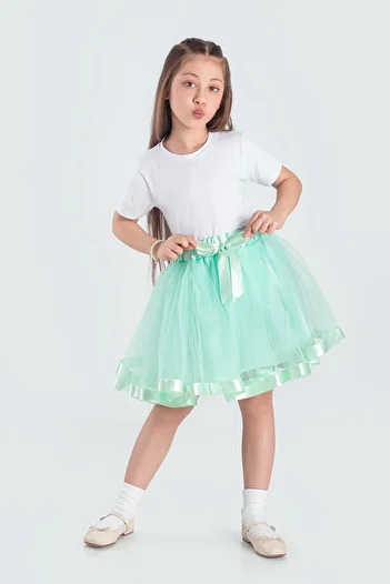 KT PERA BABY Fluffy Single Stripe Holiday Show Skirt