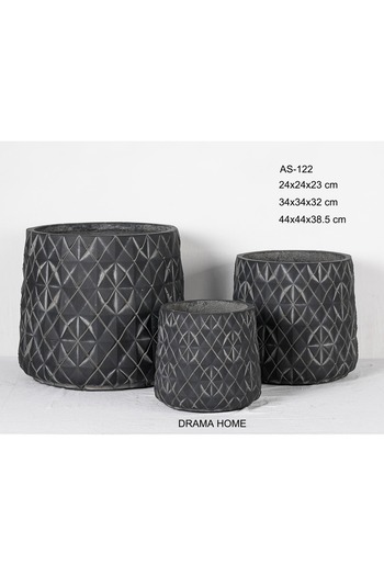 DRAMA HOME Luxury Planter Set - Elegant Design for Natural and Artificial Trees and Plants for Indoor and Outdoor Use