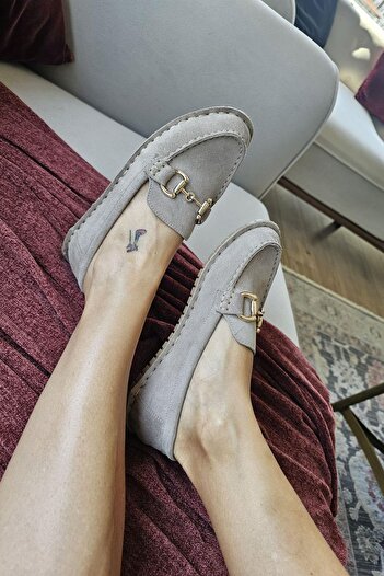 Topukla Footwear 056 2175 Жіночі замшеві туфлі на підборах з деталями Loafer