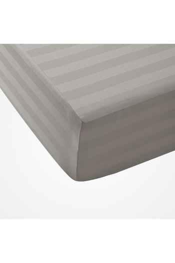 smart home 100% cotton double hotel bed sheet, 7 pieces, with removable filling, hotel stripes design - 240 x 260 cm